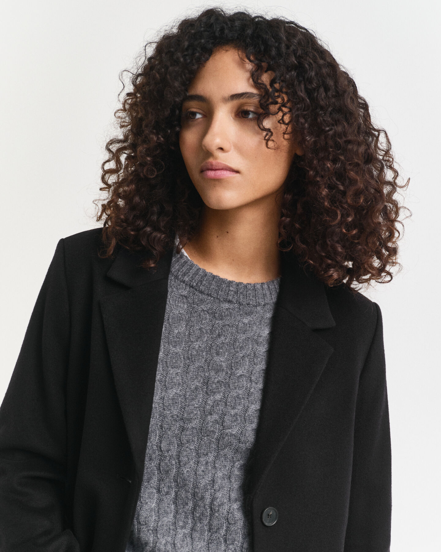 Classic getailleerde jas van wolmix