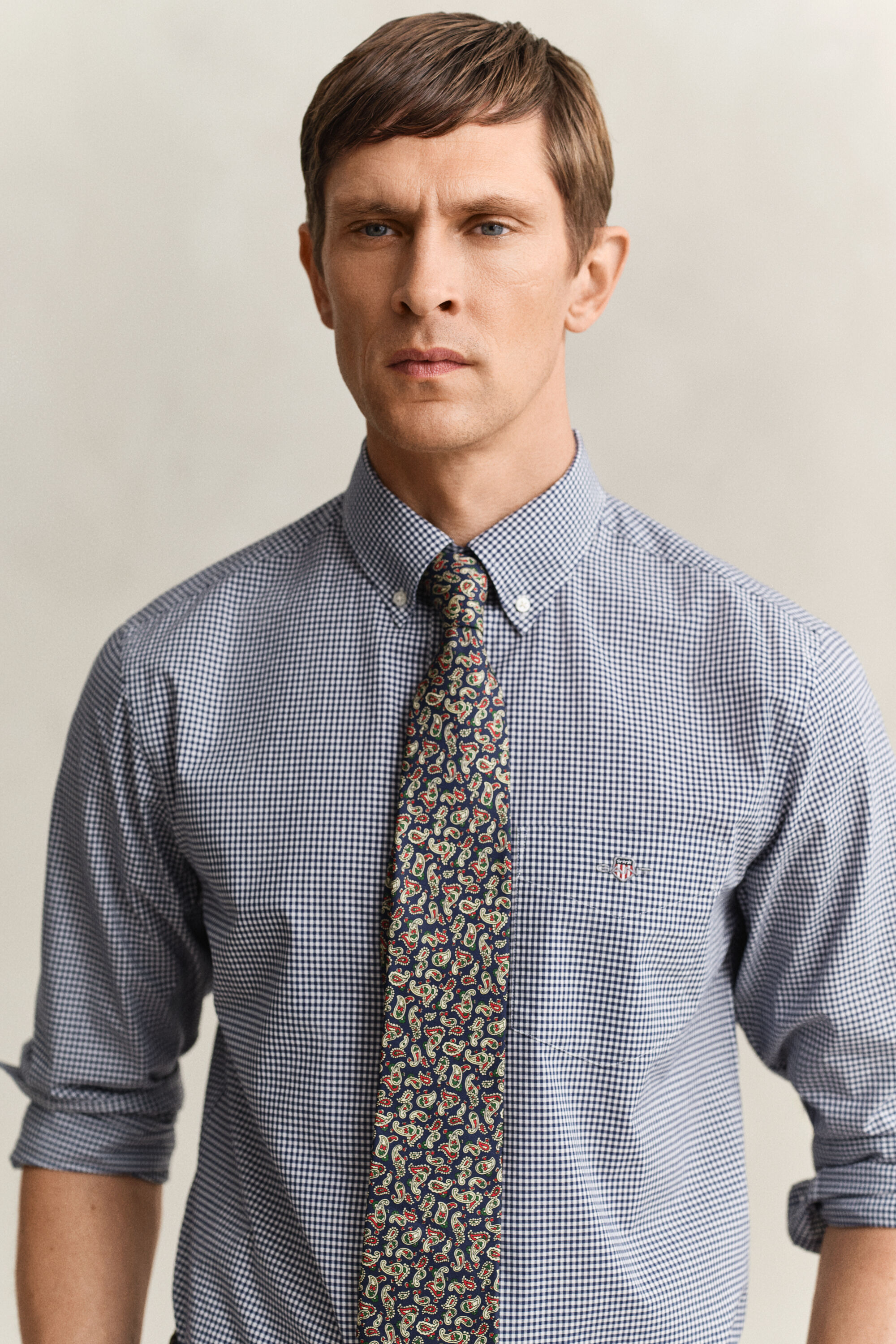 Chemise vichy en popeline classique