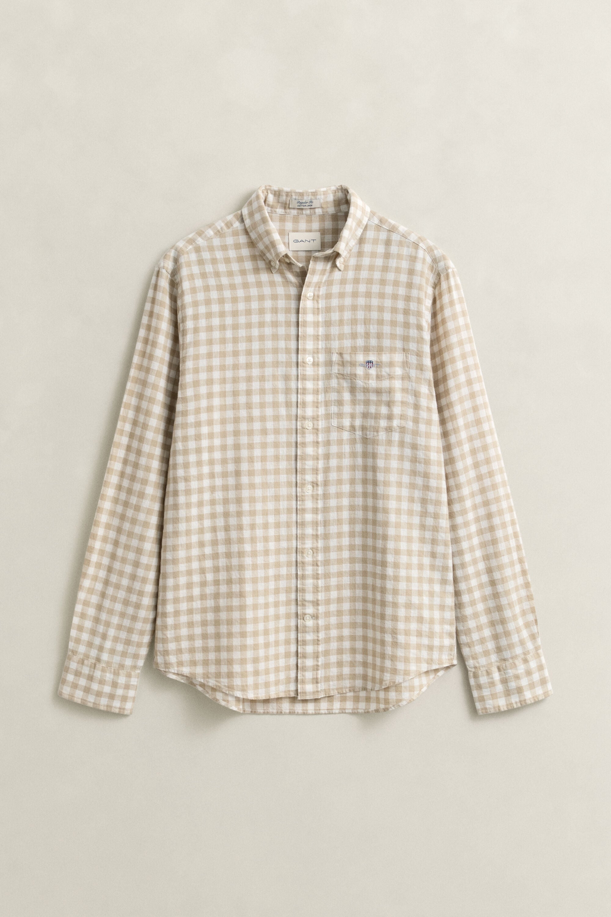 Chemise vichy en lin mélangé
