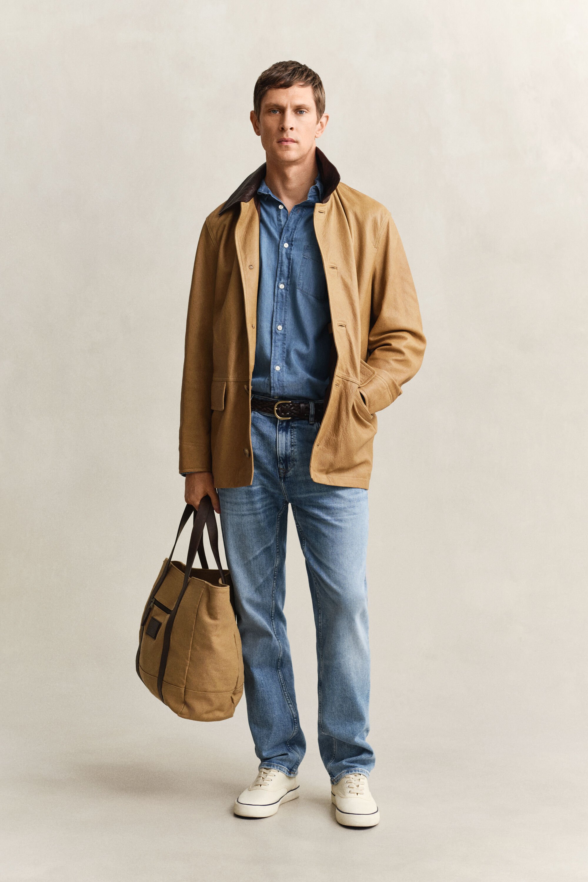 Regular Fit indigo overhemd