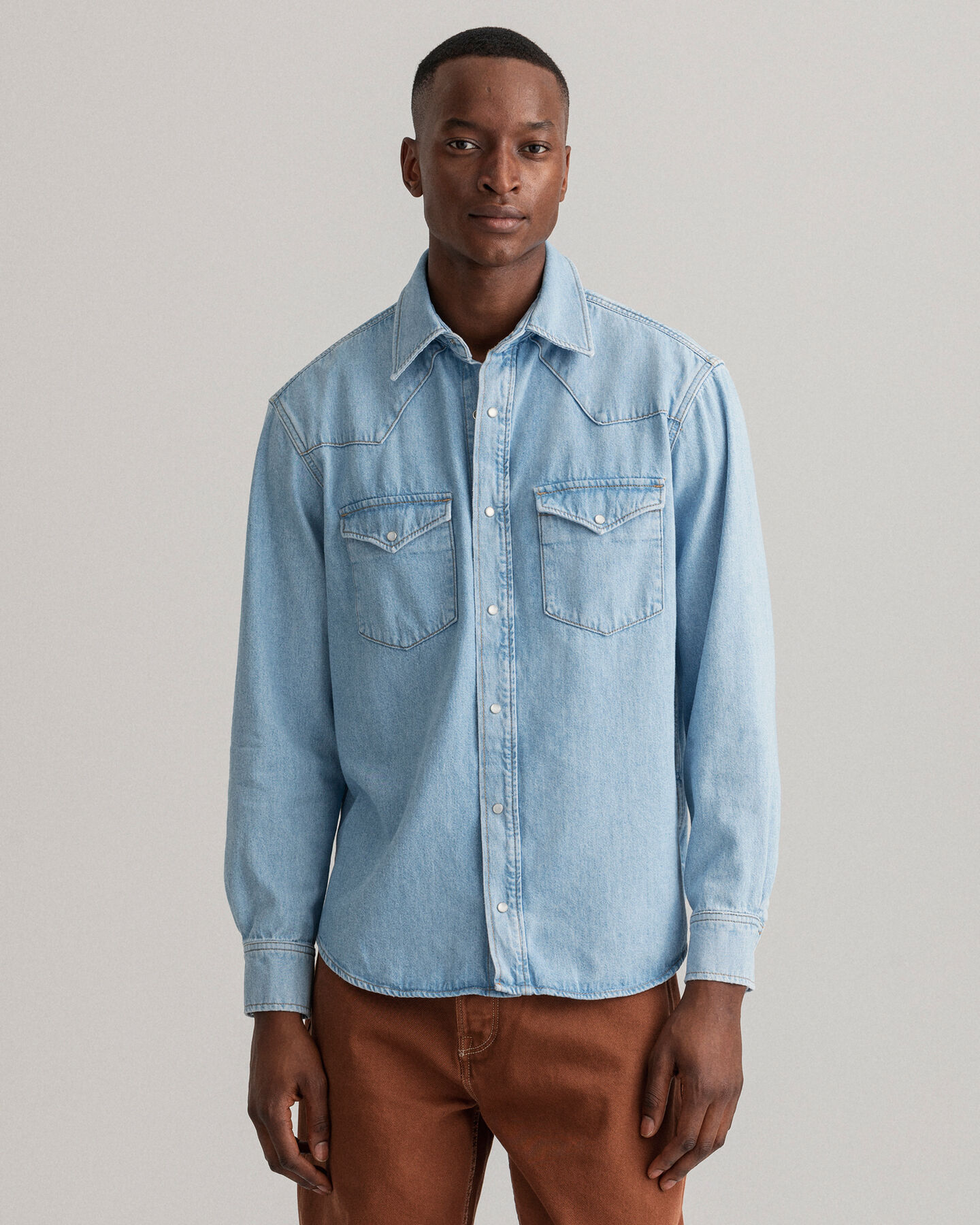 Chemise relaxed fit en denim Western