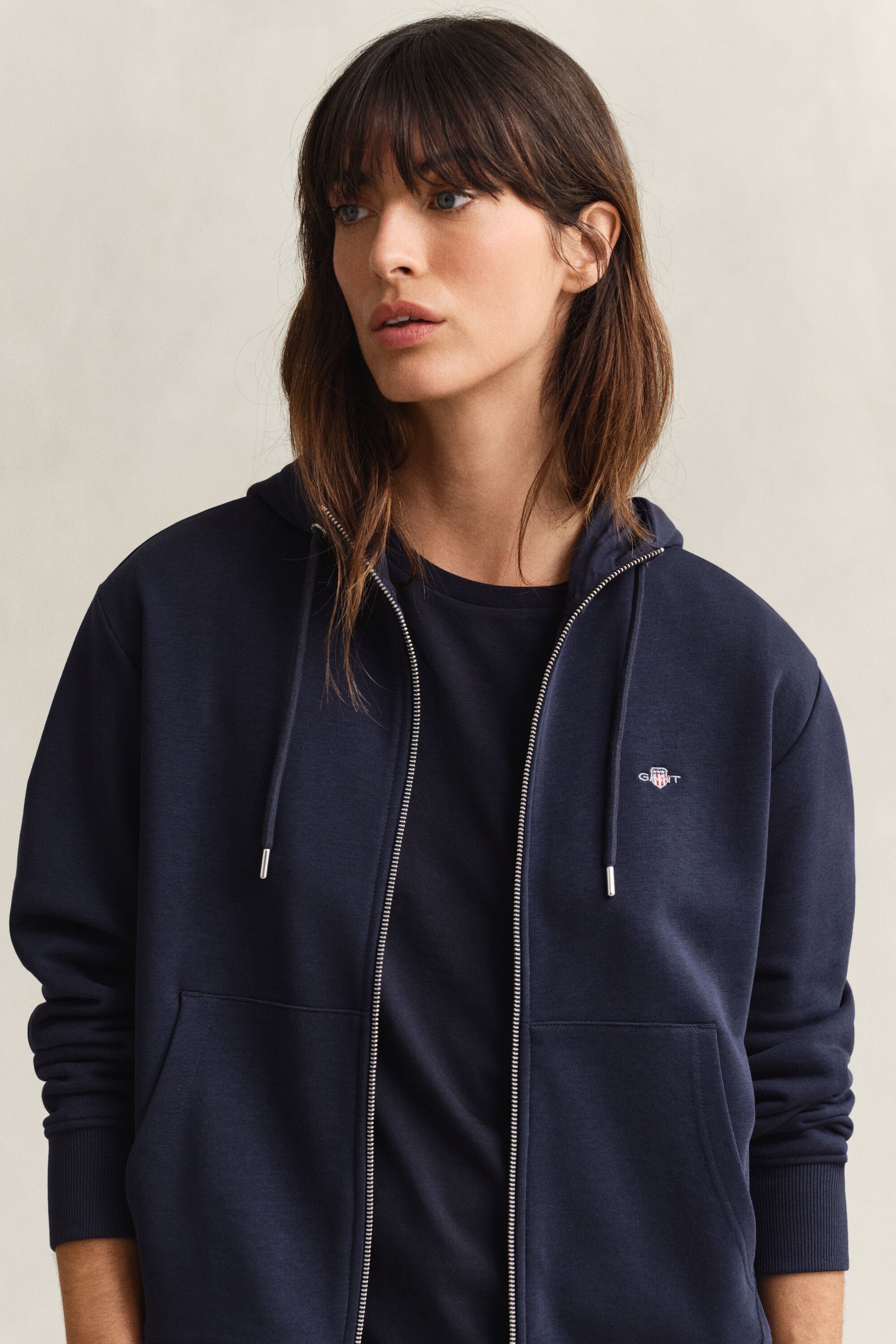 Shield hoodie met ritssluiting