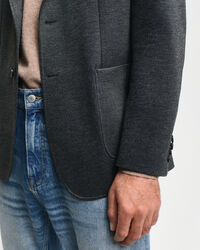 Blazer van tweekleurige keper-jersey