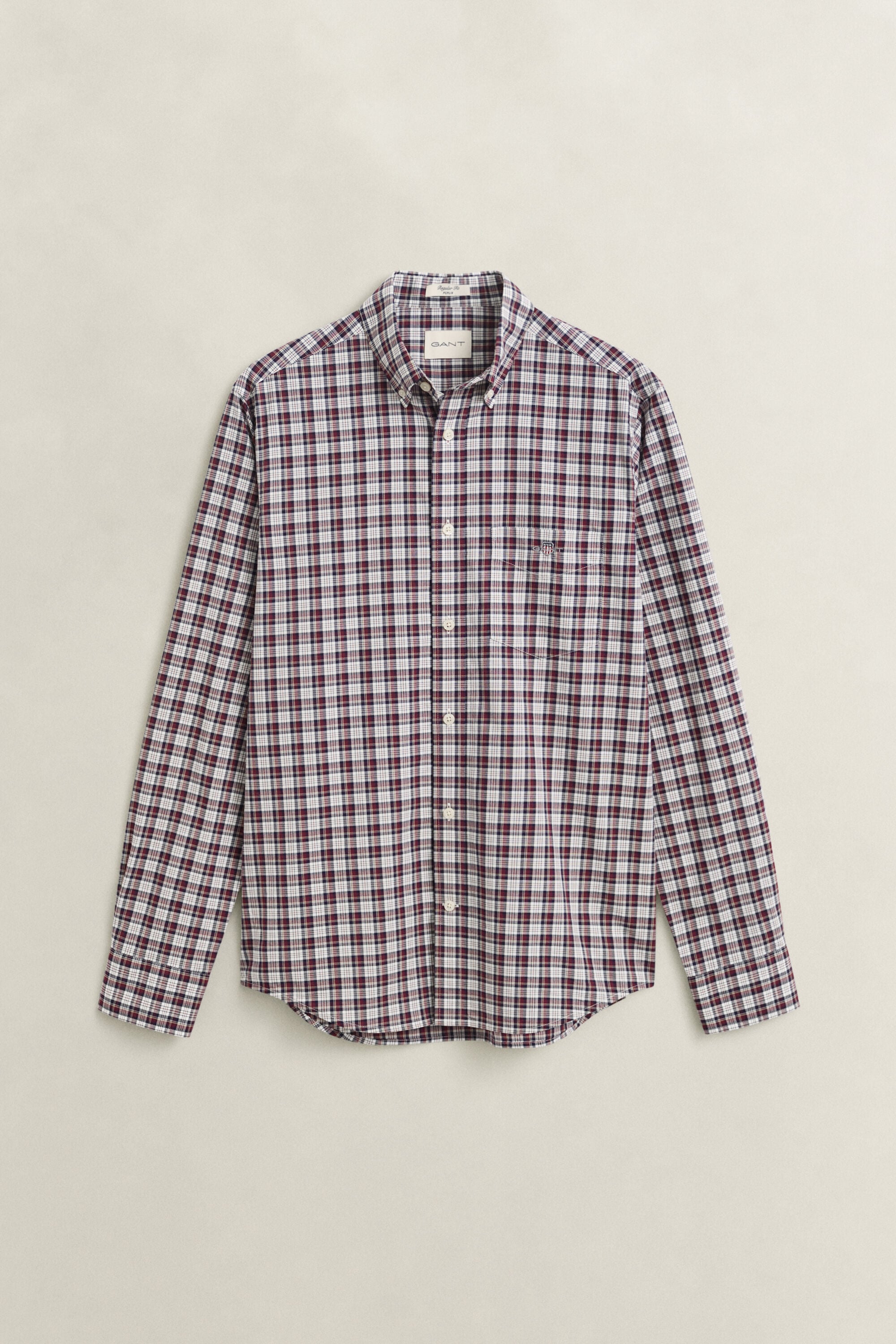 Geruit poplin hemd