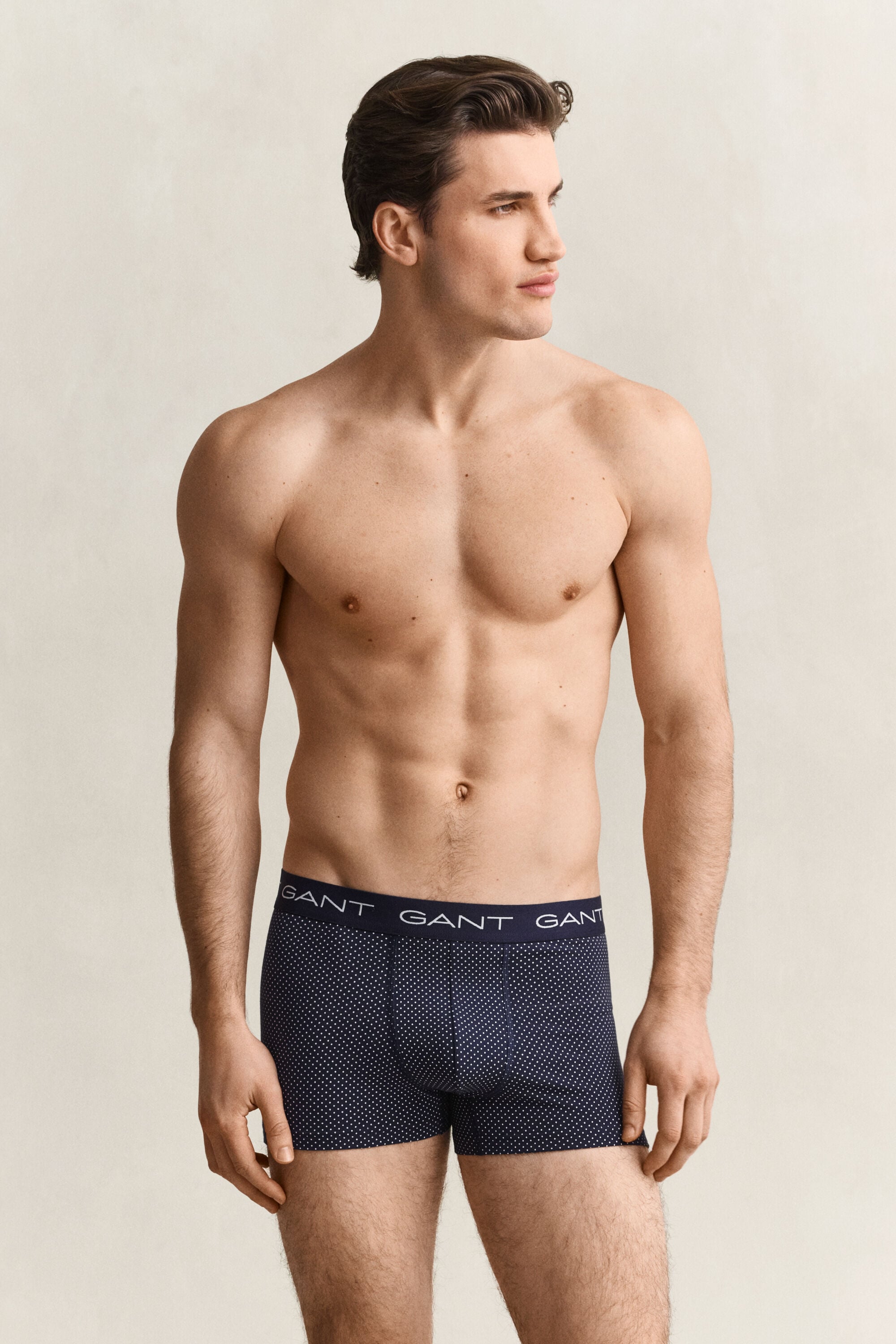 Set van drie boxershorts met stippen