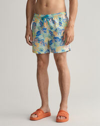Classic Fit zwemshort met tropische print
