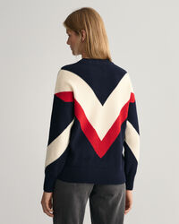 Pull ras du cou en colour-block