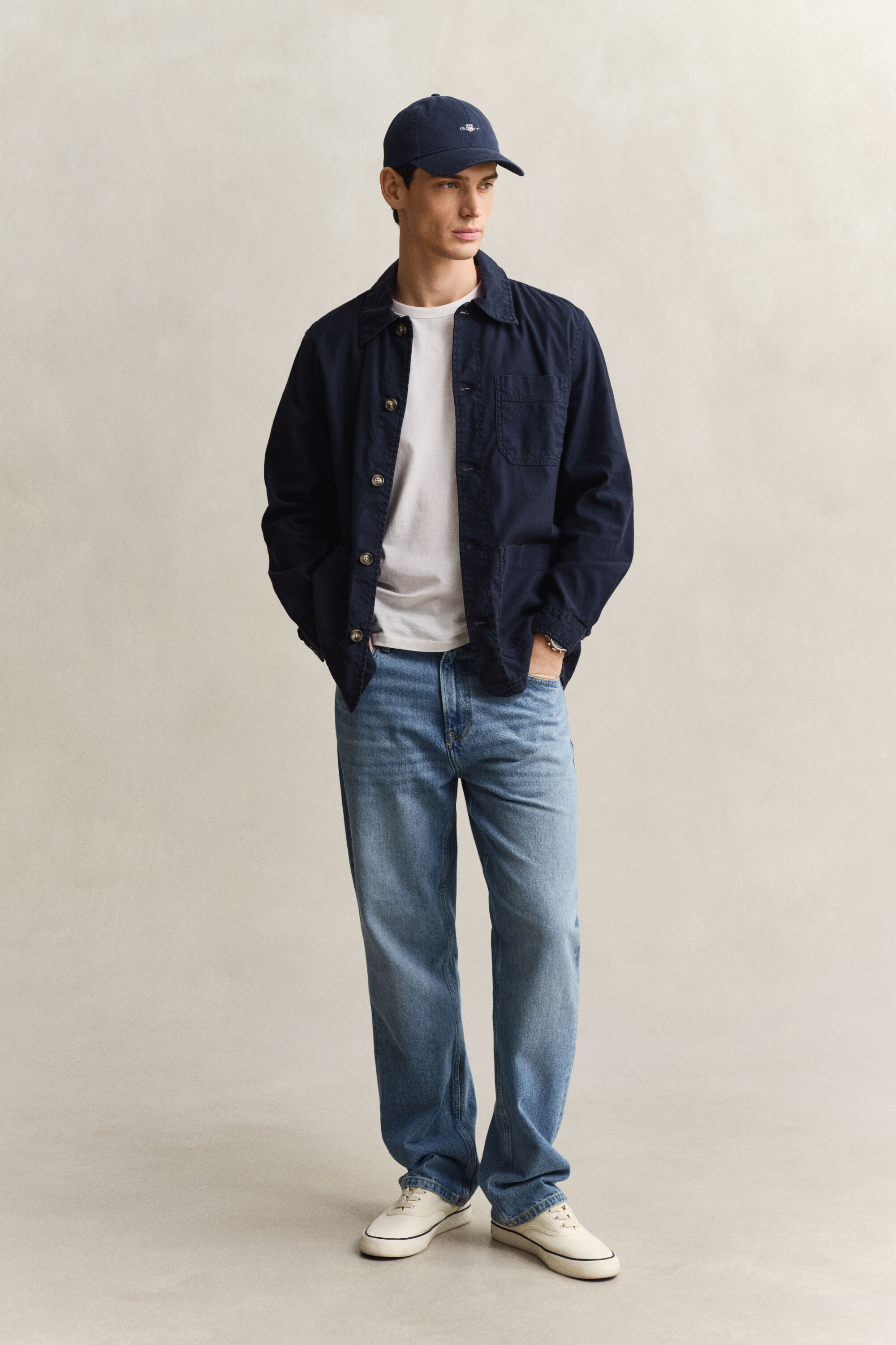 Overshirt met linnenmix