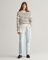 Pull ras du cou à rayures