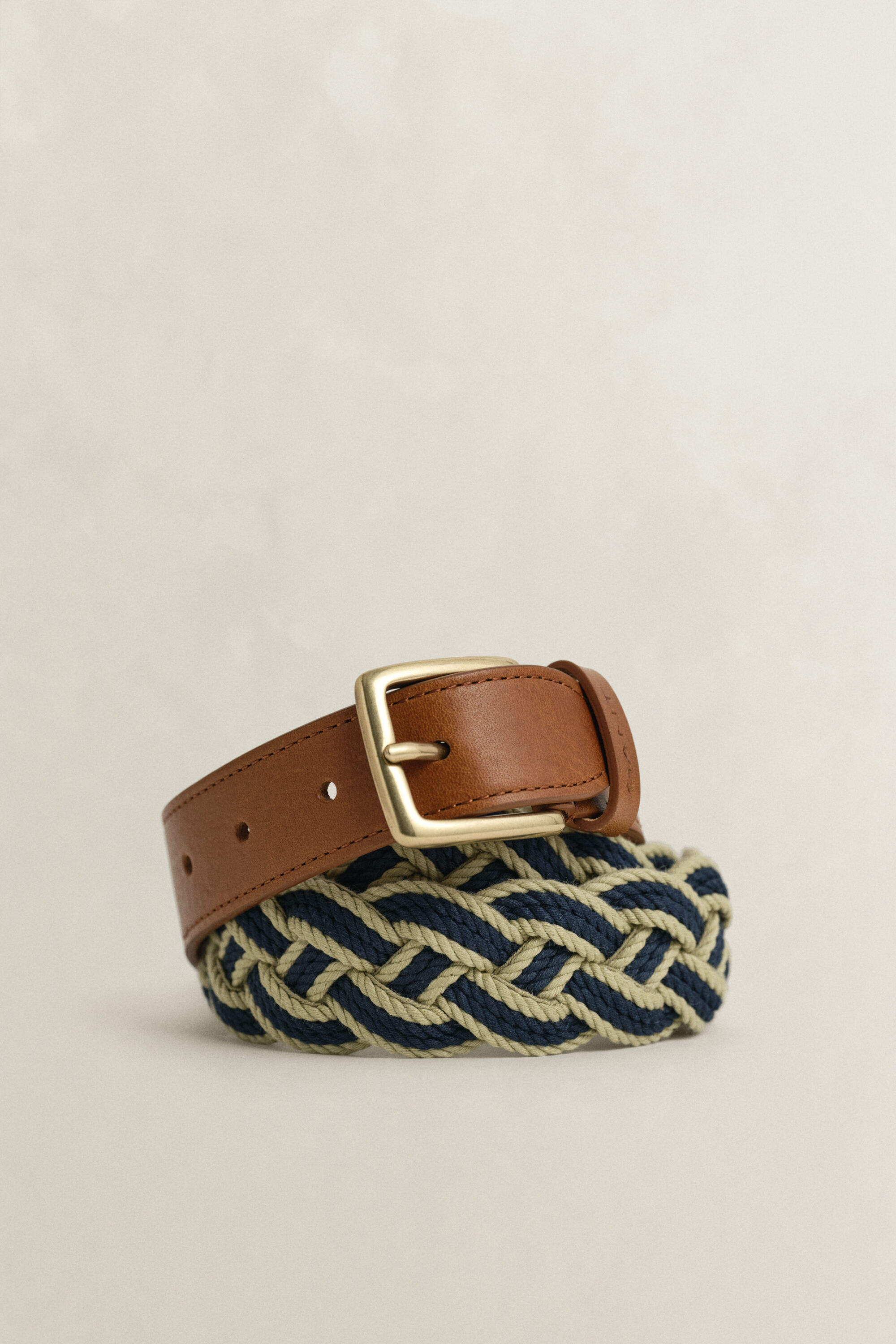 Ceinture tressée contrastante
