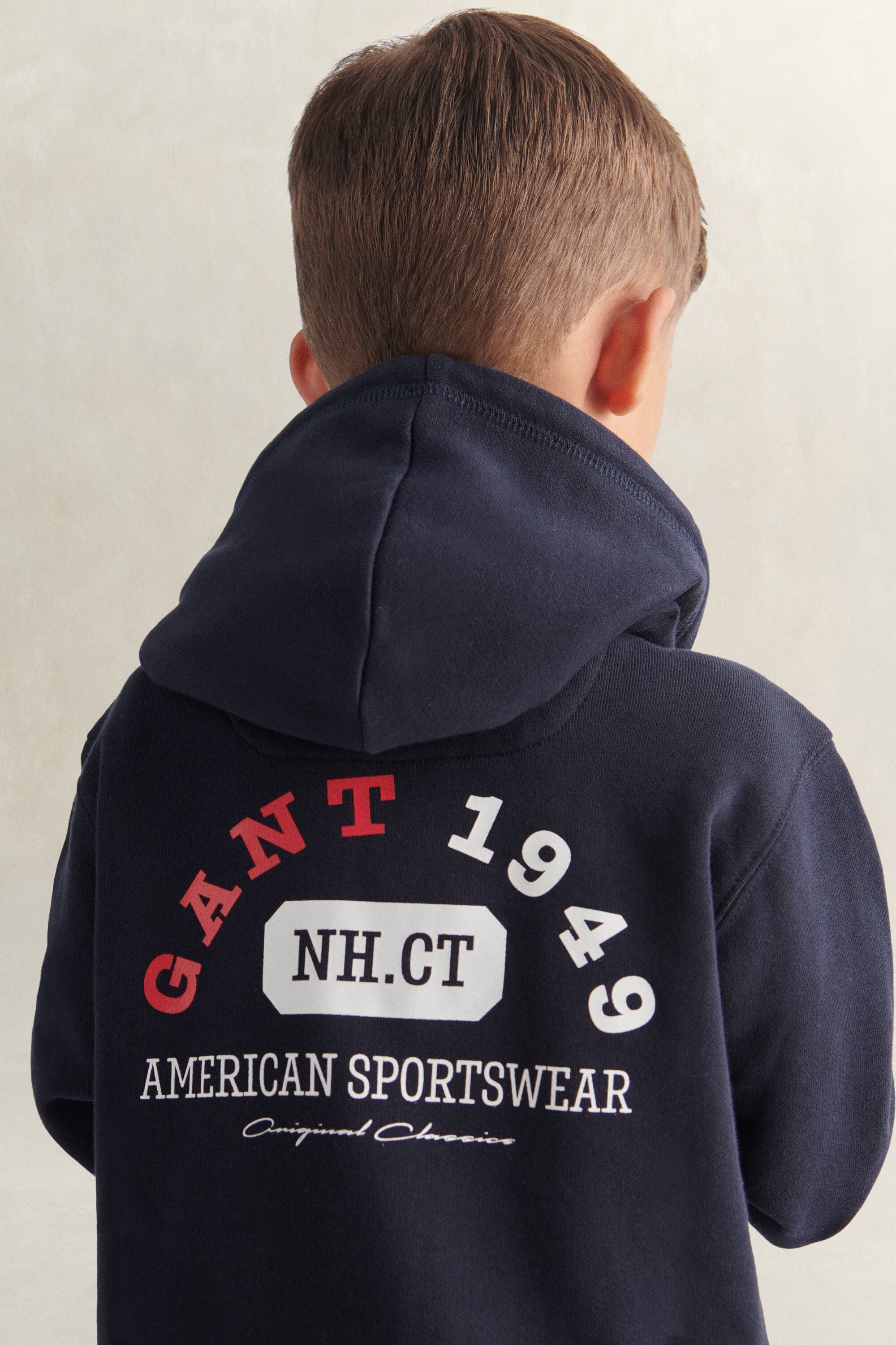 Sweat à capuche zippé avec logo universitaire Garçon