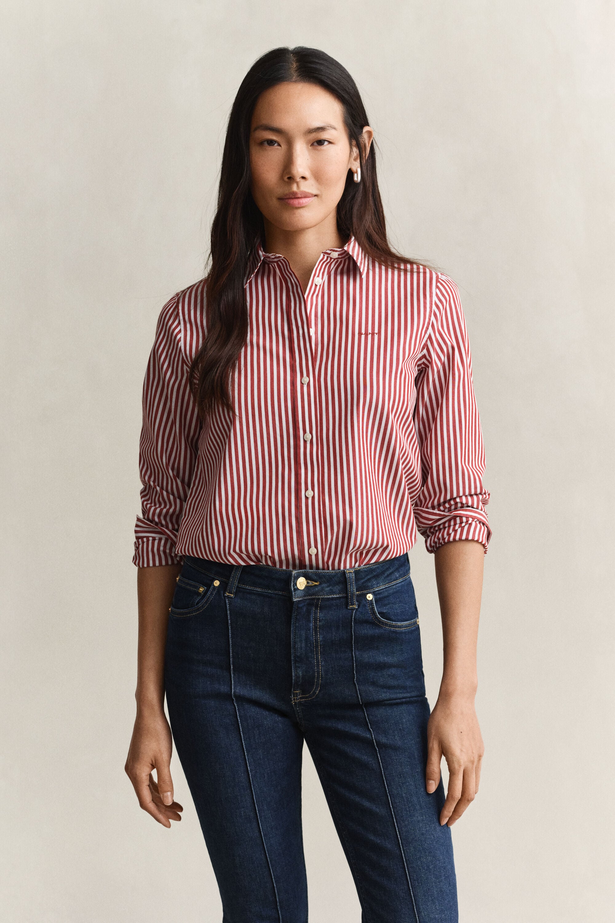Regular Fit Classic gestreept overhemd van poplin