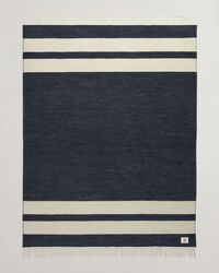 Jeté de lit en laine rayée