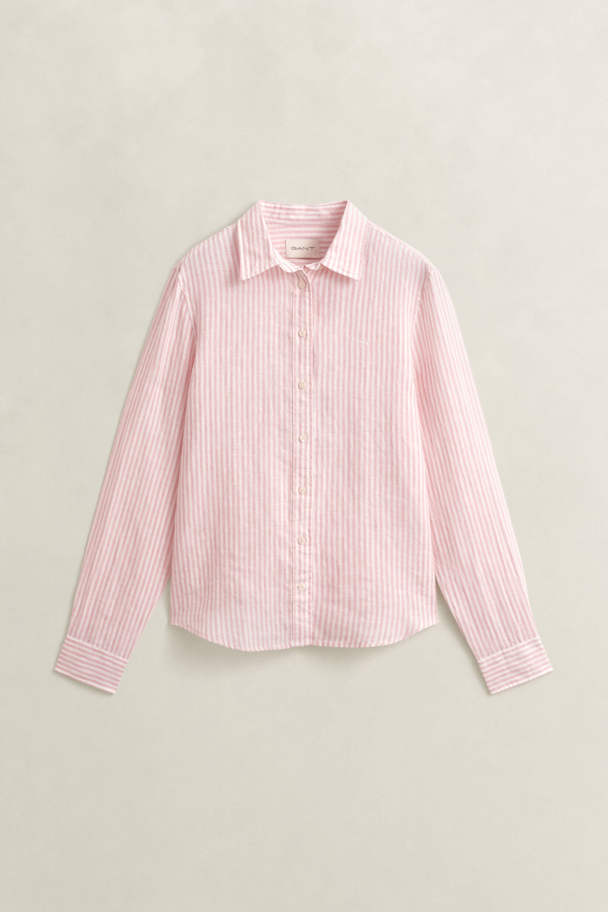 Chemise regular fit en lin à rayures