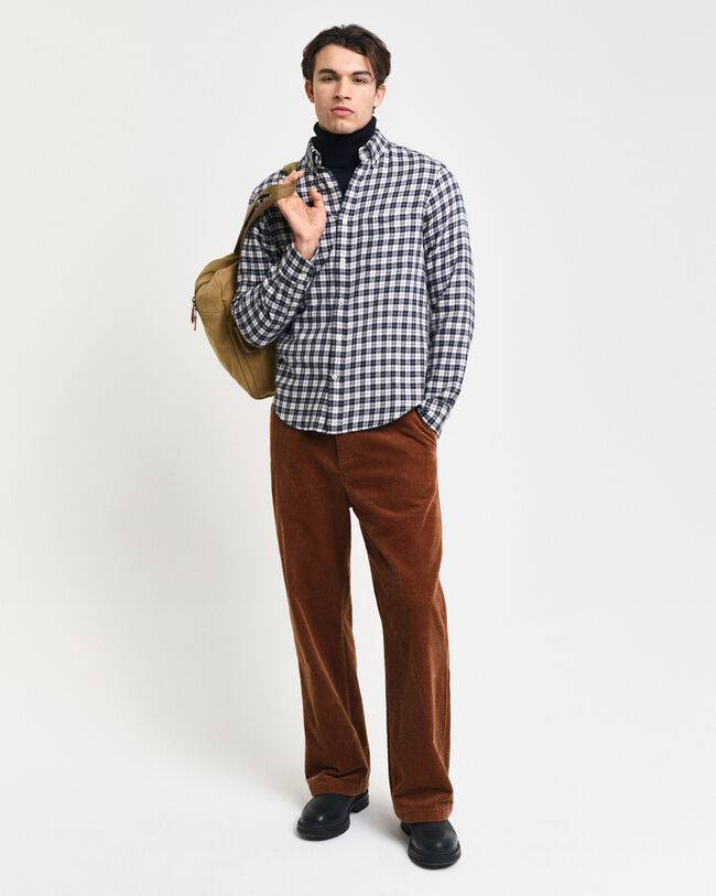 Chemise regular fit en flanelle à carreaux