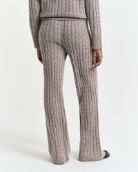 Pantalon en maille torsadée de laine