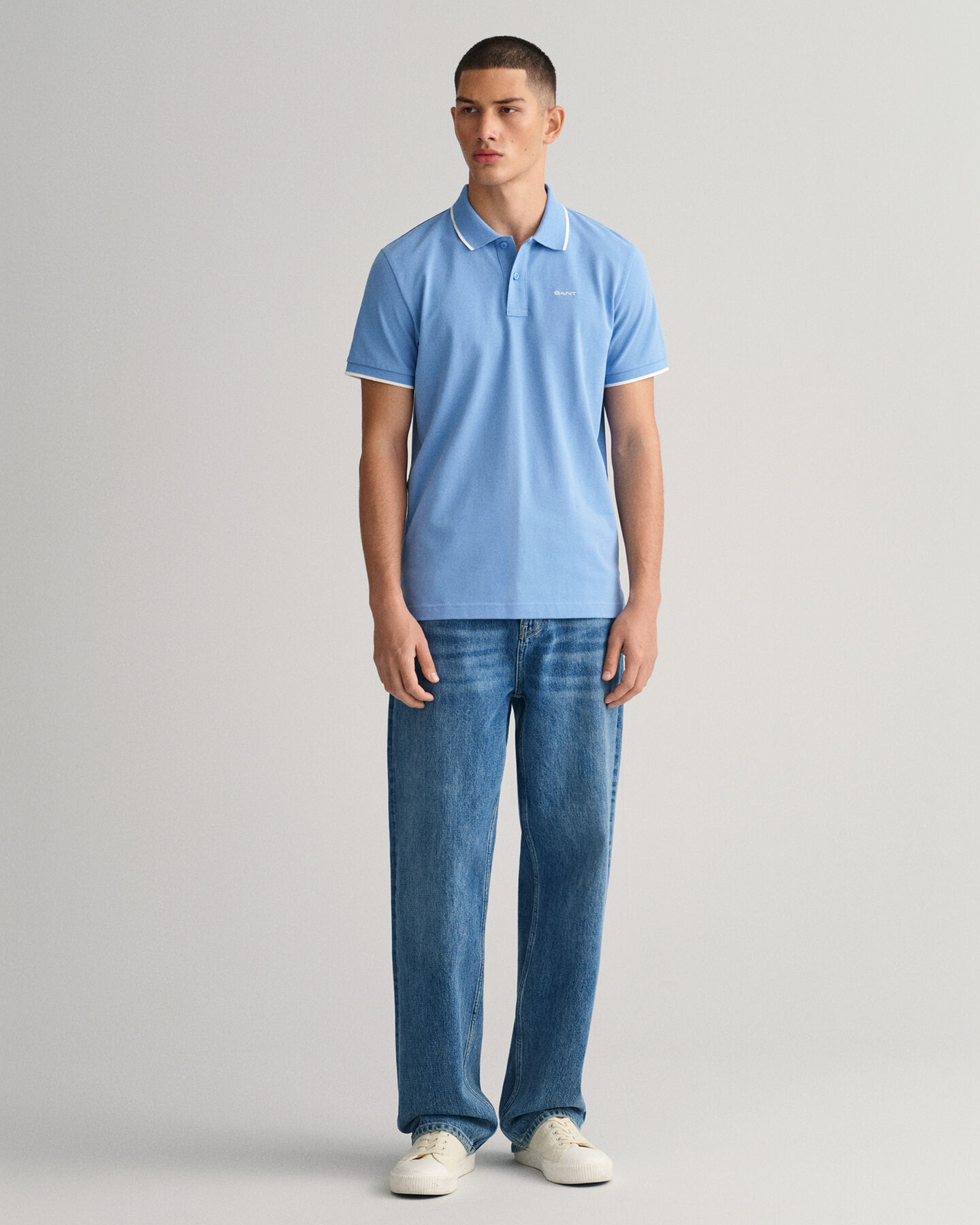 Contrast Tipped piqué poloshirt
