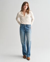 Rigid jeans met rechte pijpen