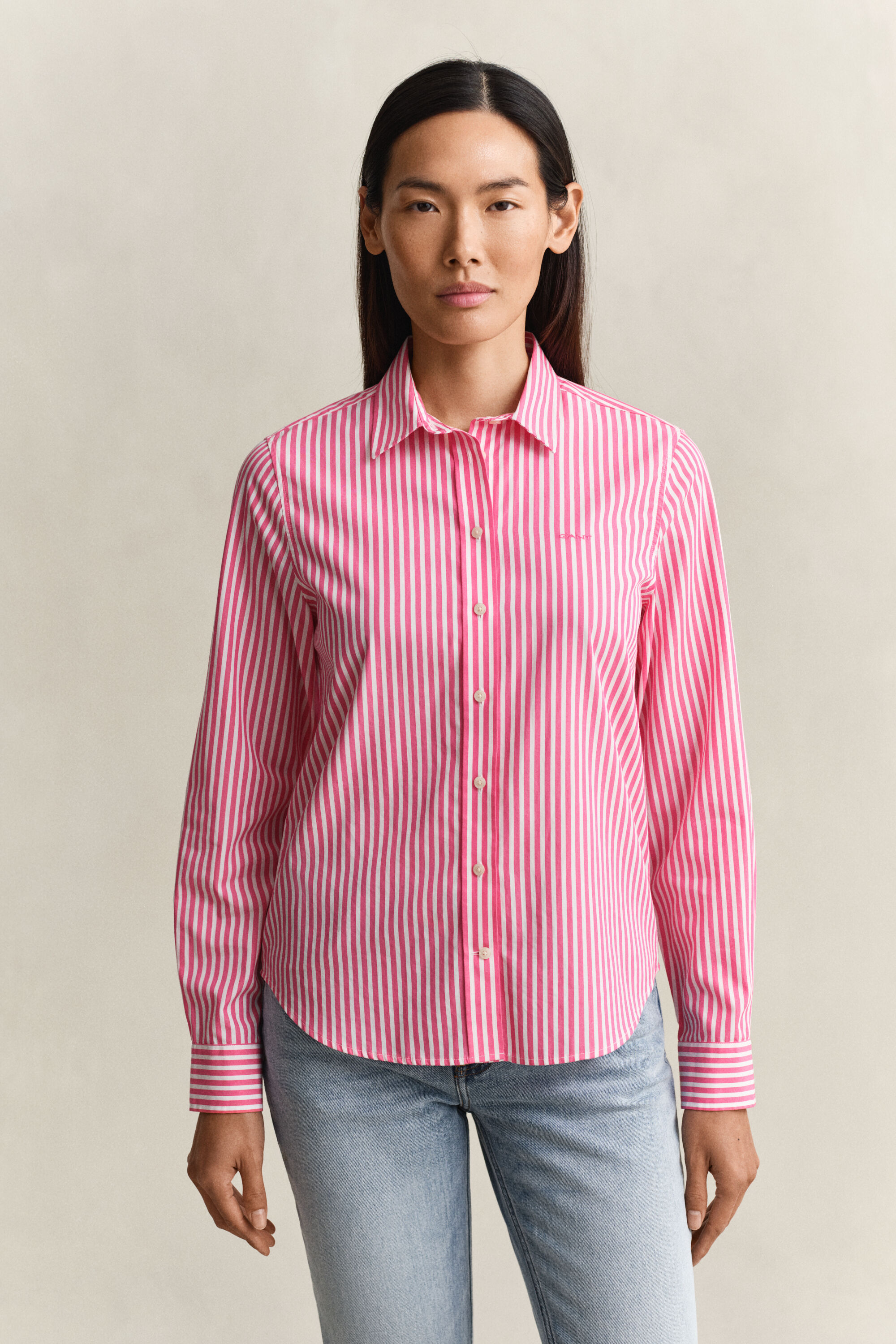 Regular Fit Classic gestreept overhemd van poplin