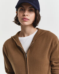 Hoodie met ritssluiting van buitengewoon zachte lamswol