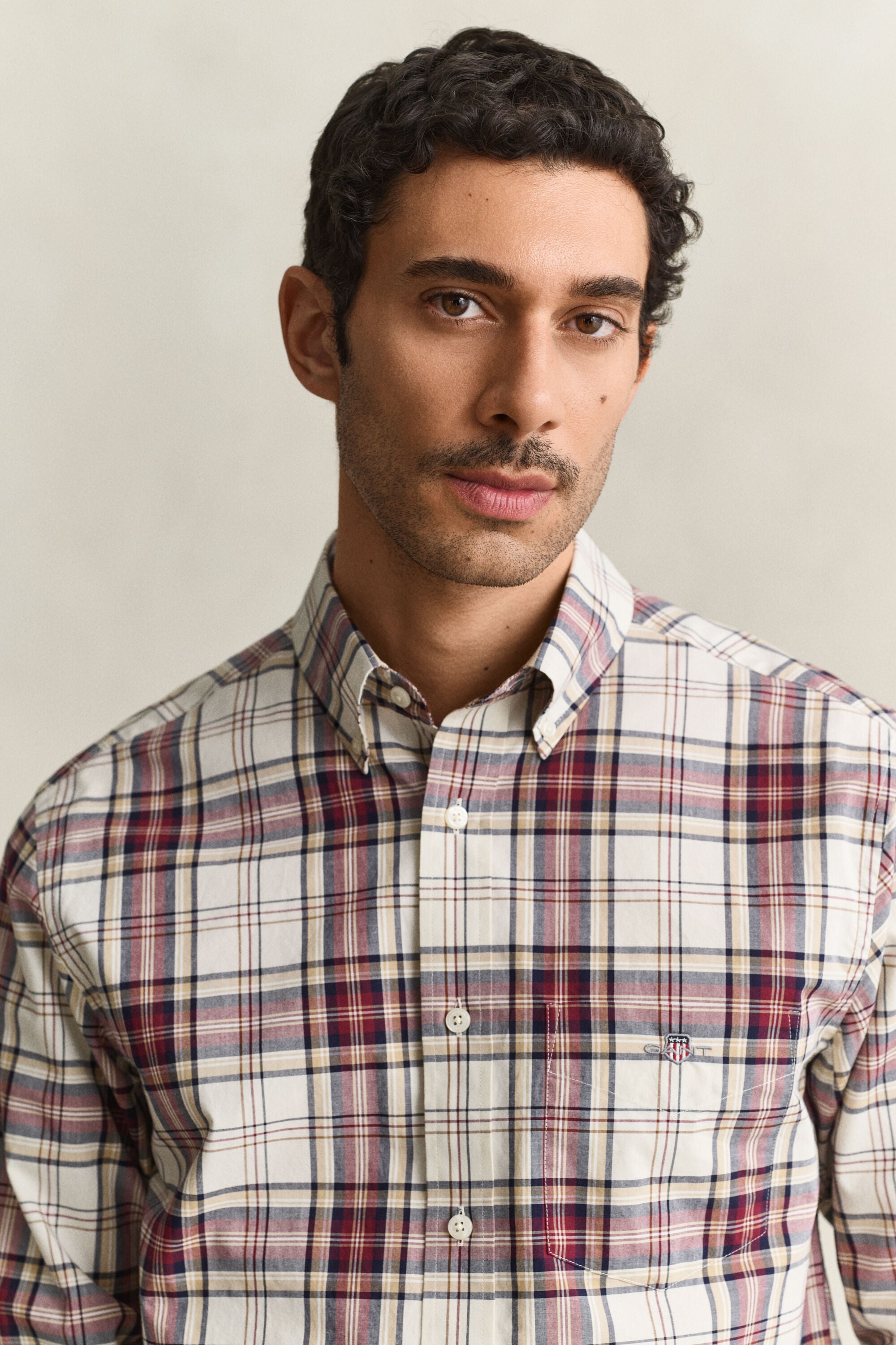 Geruit poplin hemd