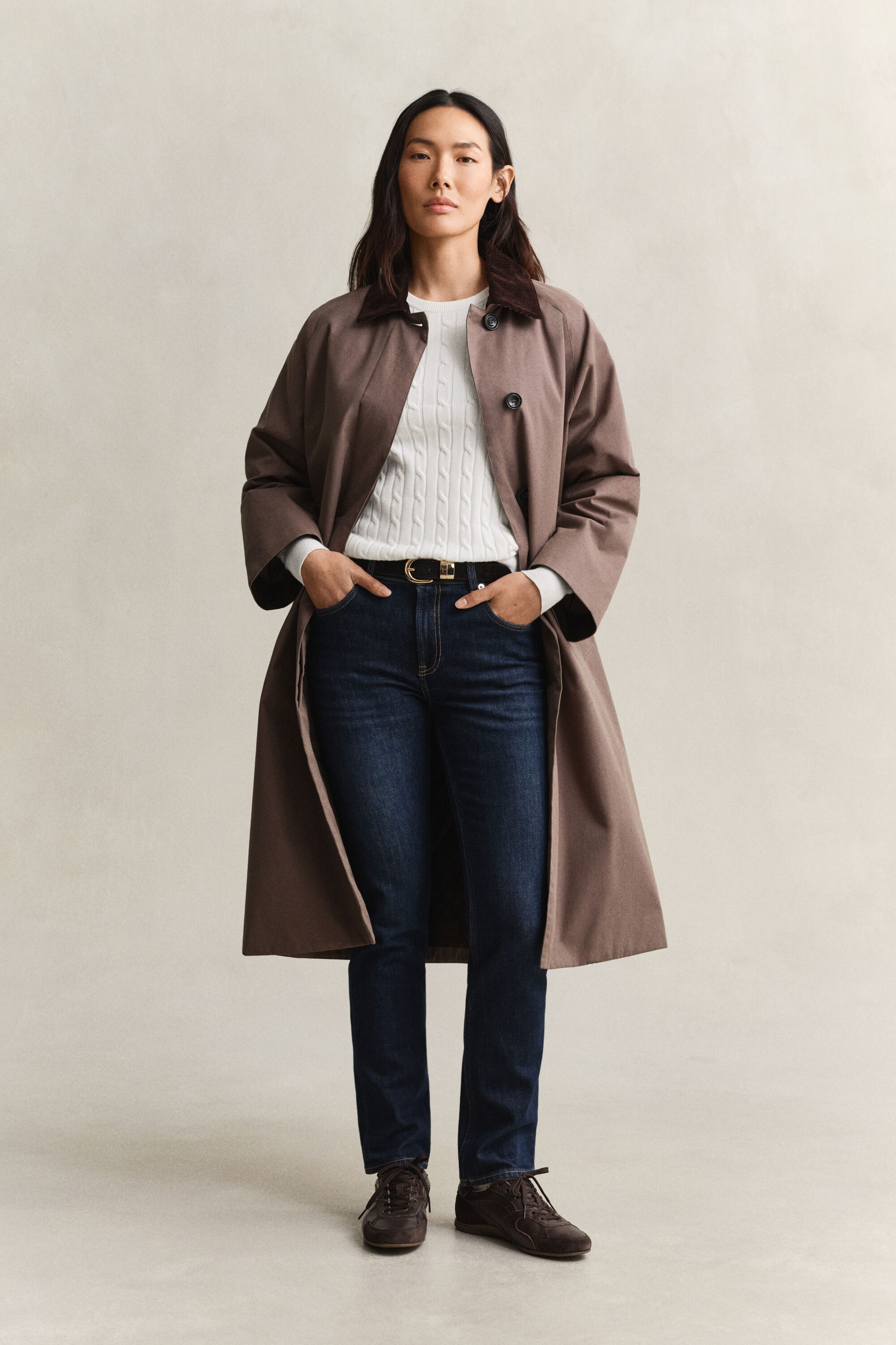Pull en maille torsadée classique