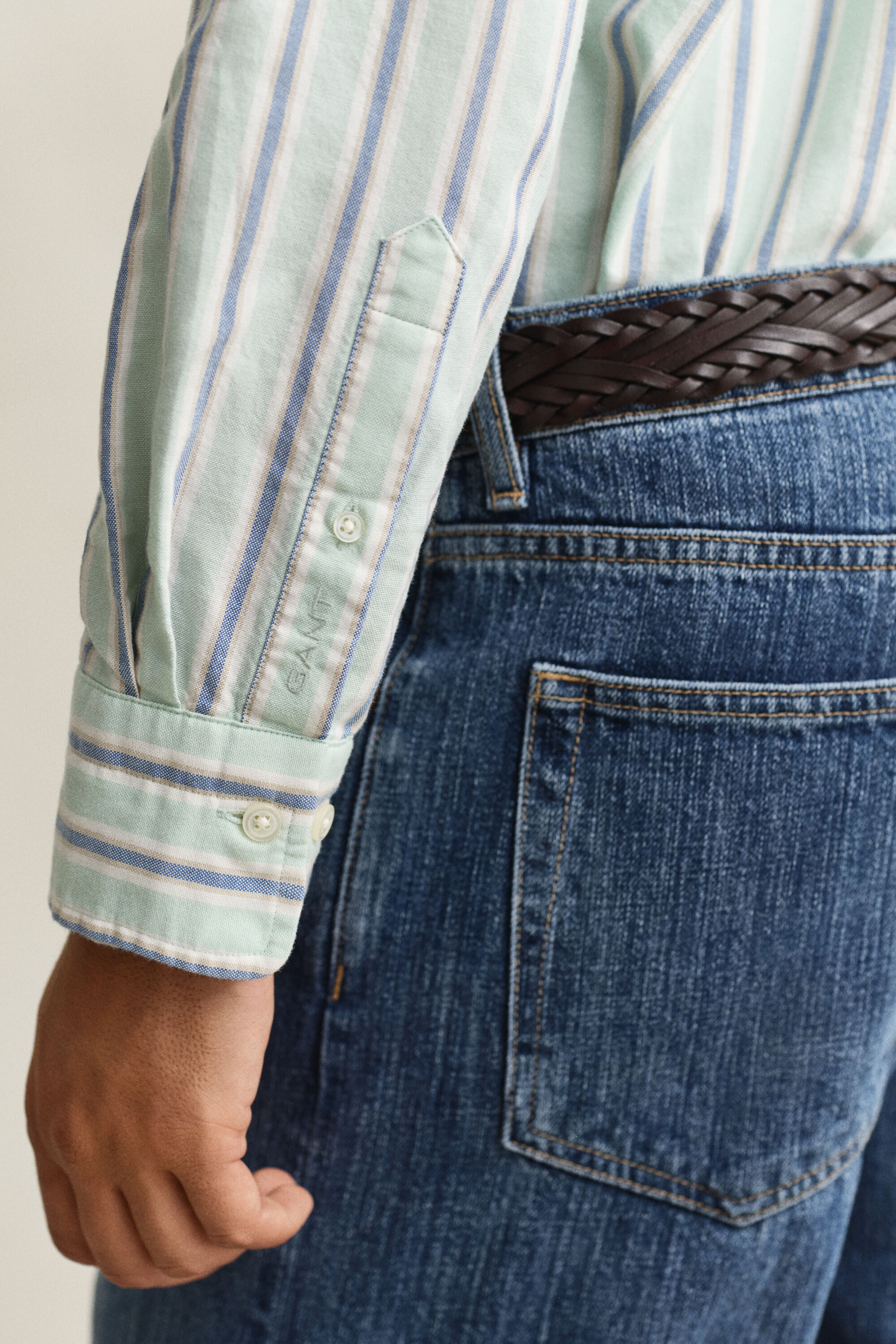 Chemise en coton Oxford à rayures Archive