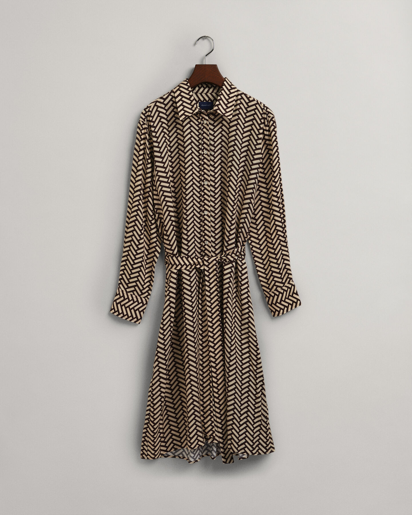 Robe-chemise trap&egrave;ze Geometric