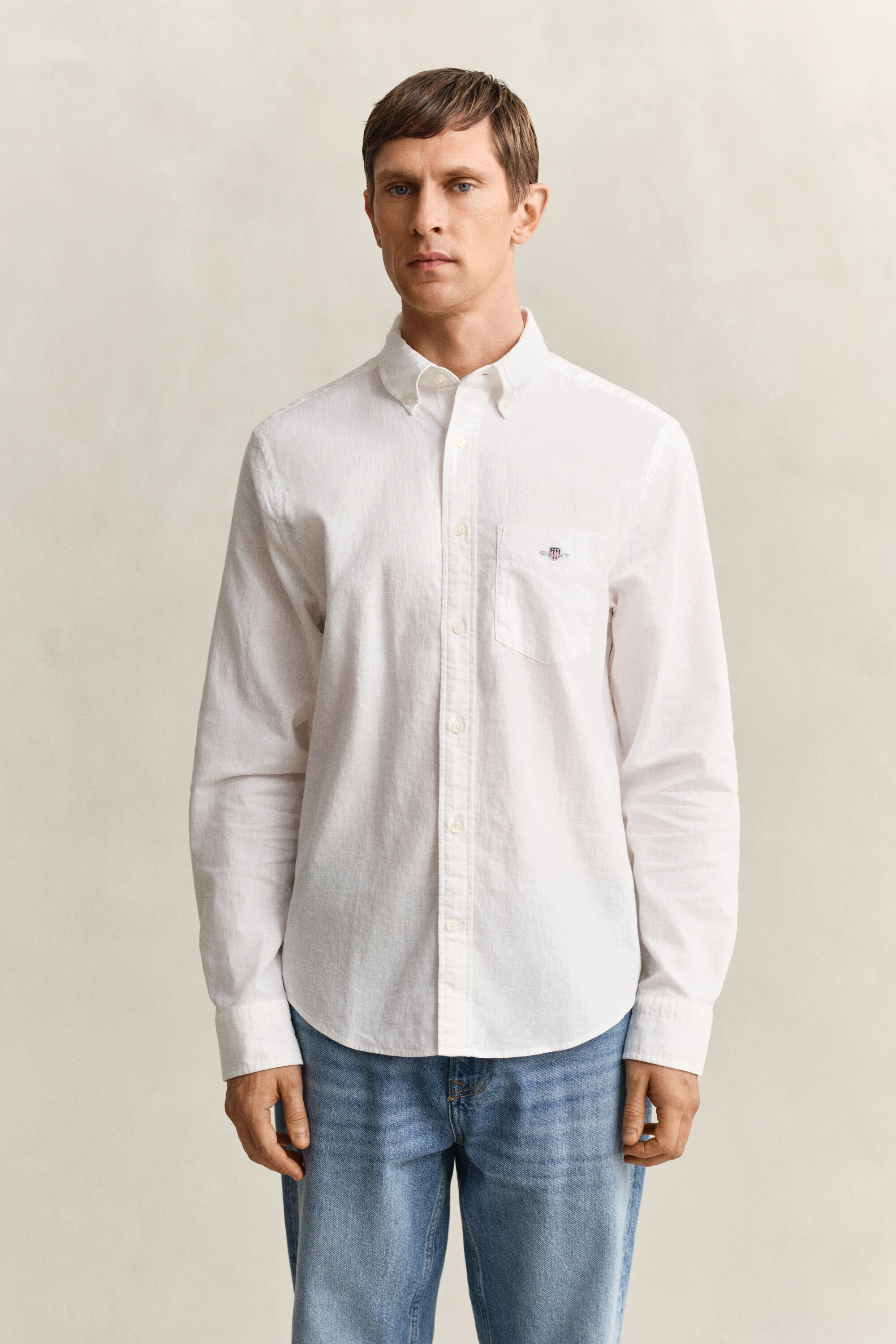 Chemise en lin mélangé