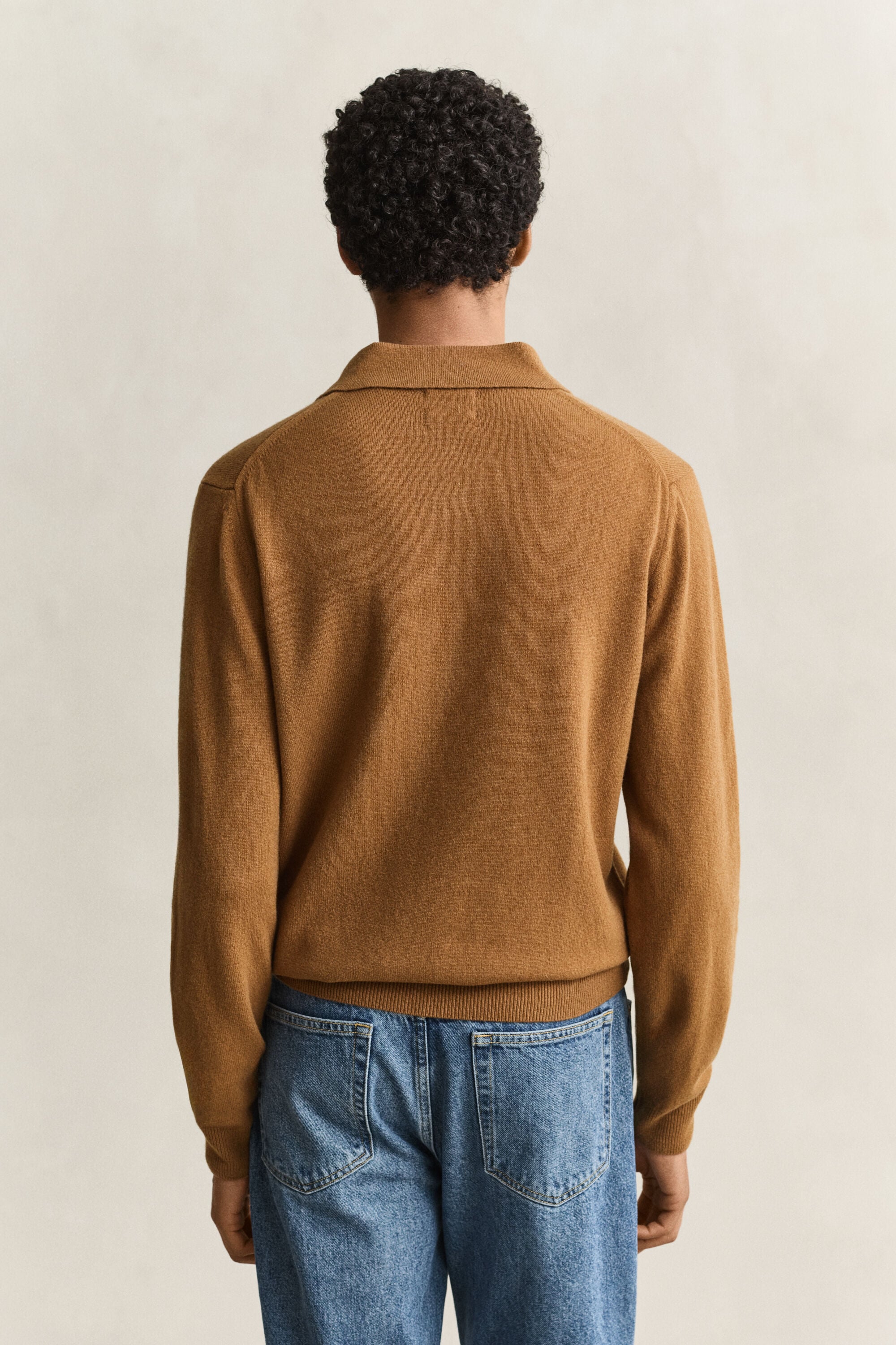 Pull polo en laine d'agneau ultrafine