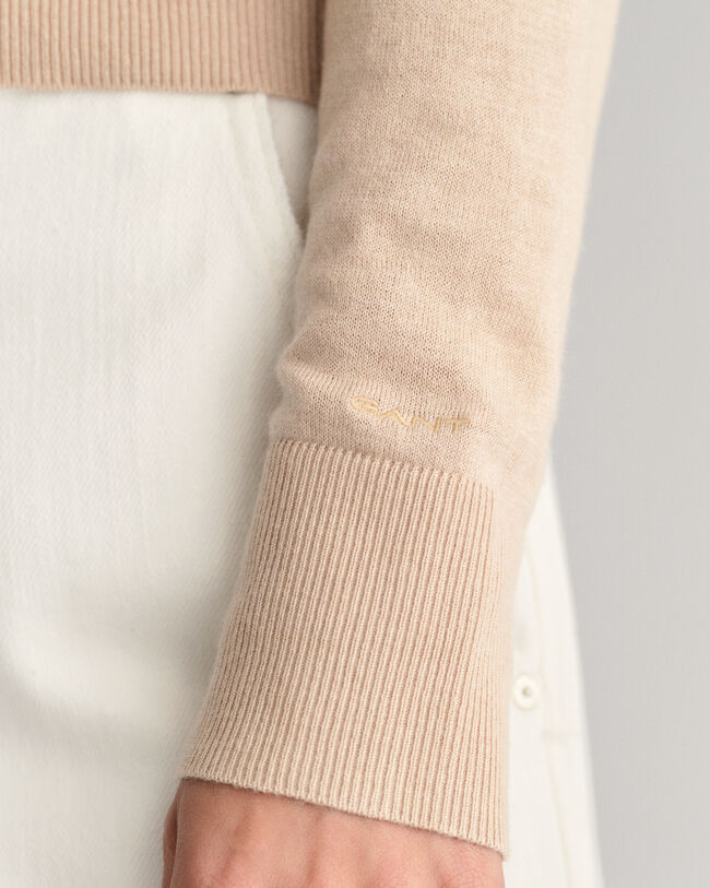 Fijngebreide trui met ronde hals