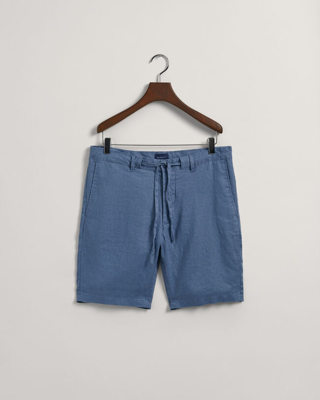 Relaxed Fit linnen short met trekkoordje