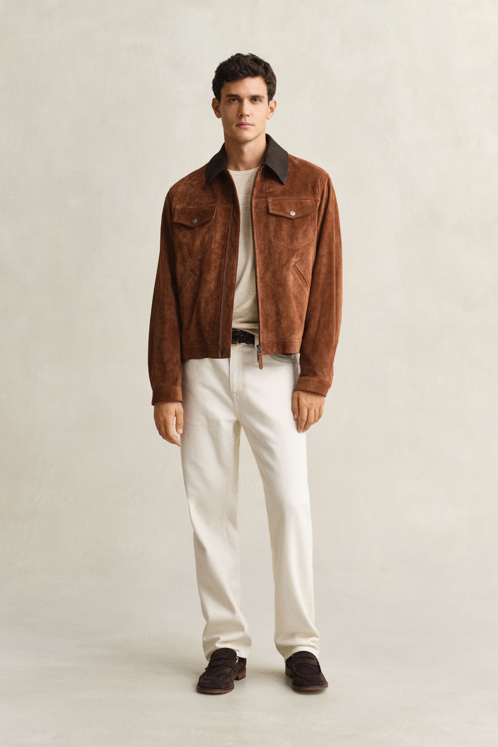 Pull en coton mélangé flammé