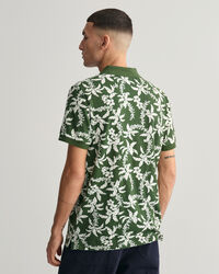Palm Lei Print piqu&eacute; poloshirt