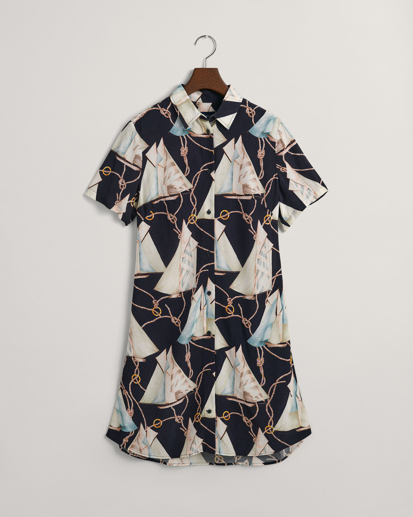 Slim Fit Sailing Print overhemdjurk