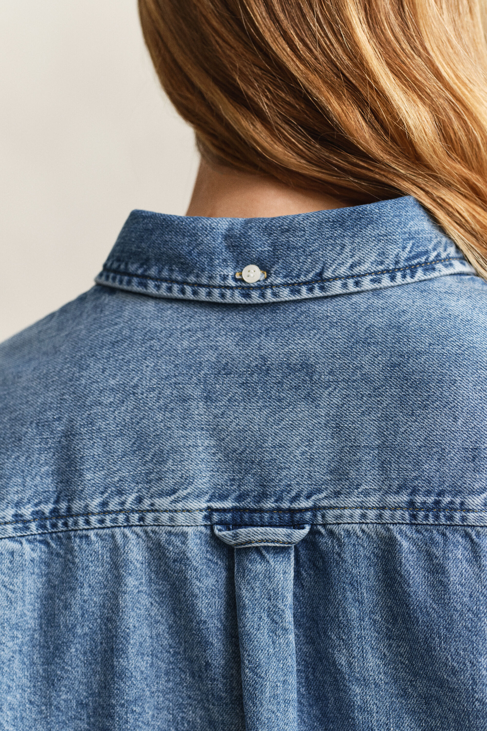 Denim overhemd met borduursel