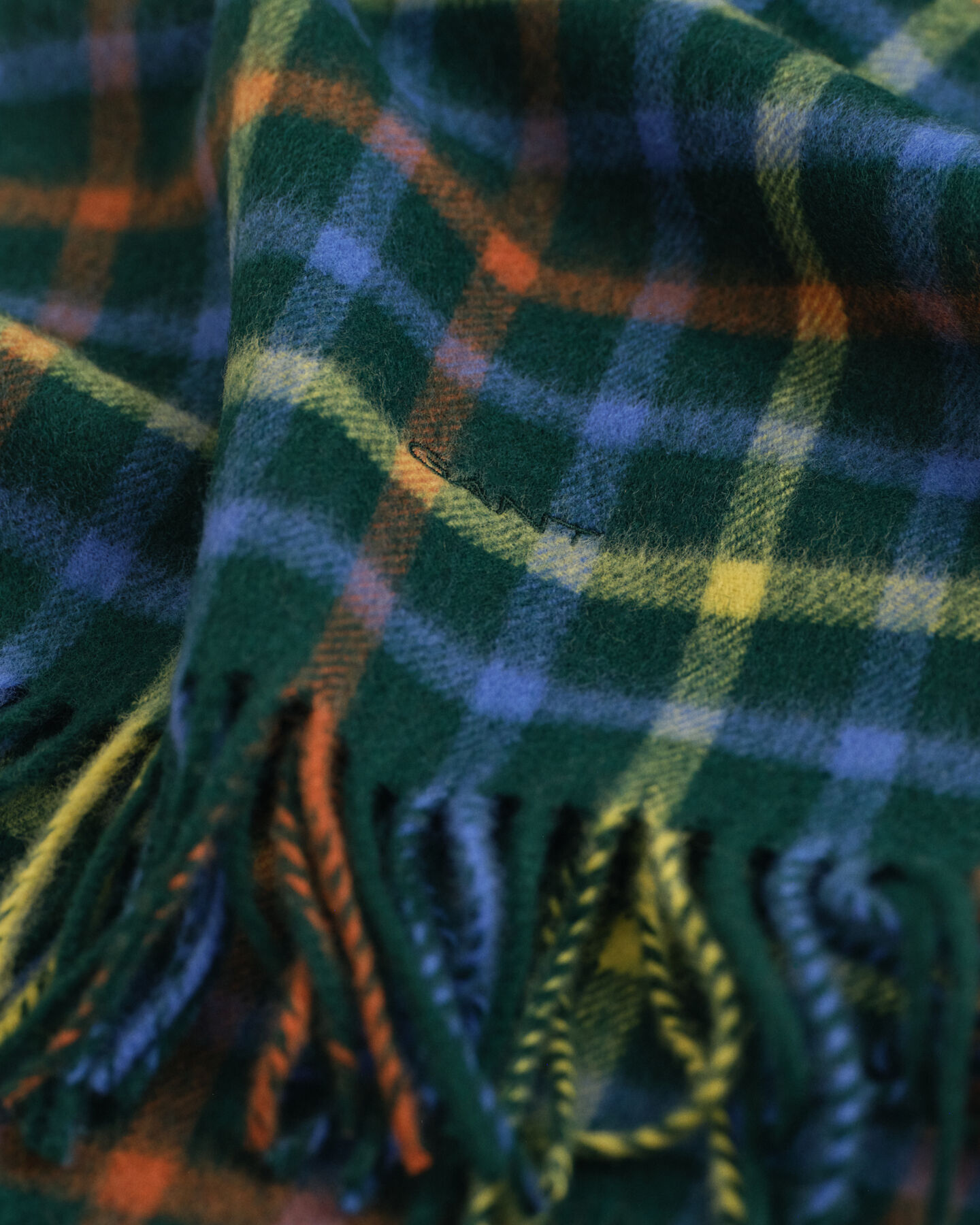 Écharpe en laine à carreaux