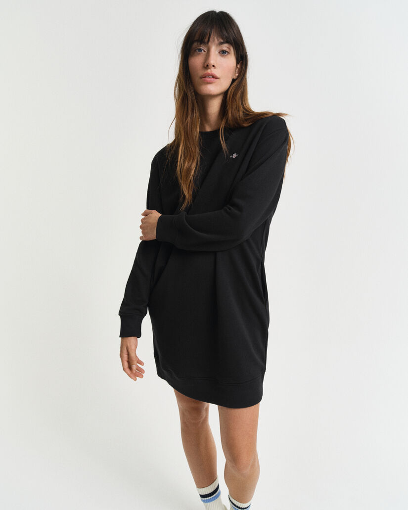 Robe sweat col rond avec écusson