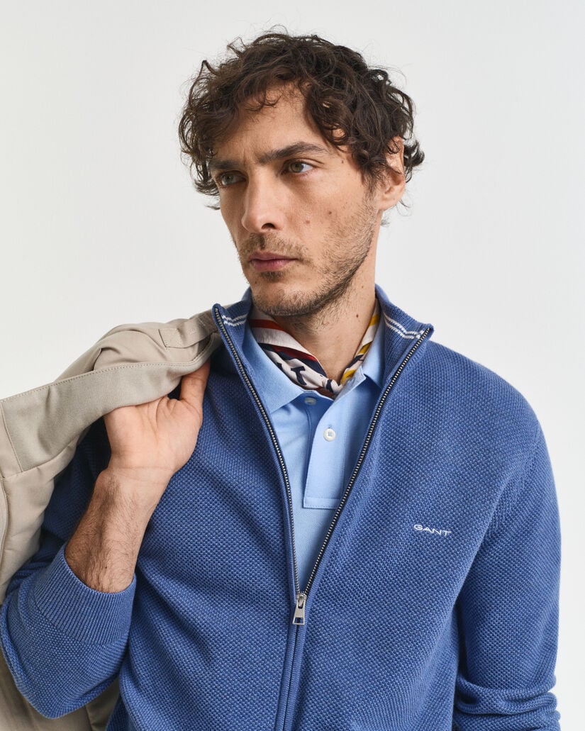 Ritsvest van katoenpiqué