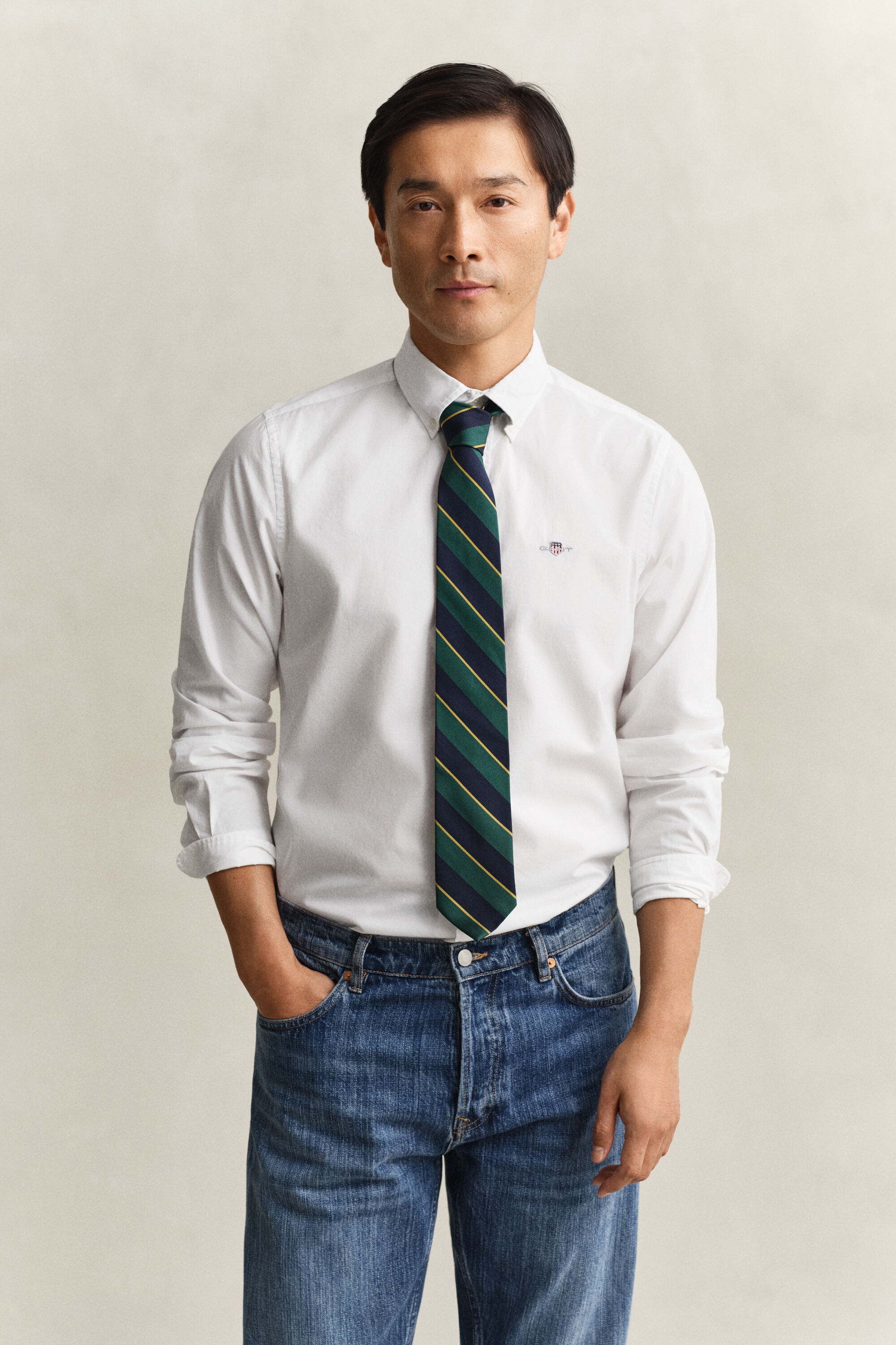 Slim Fit Classic overhemd van poplin