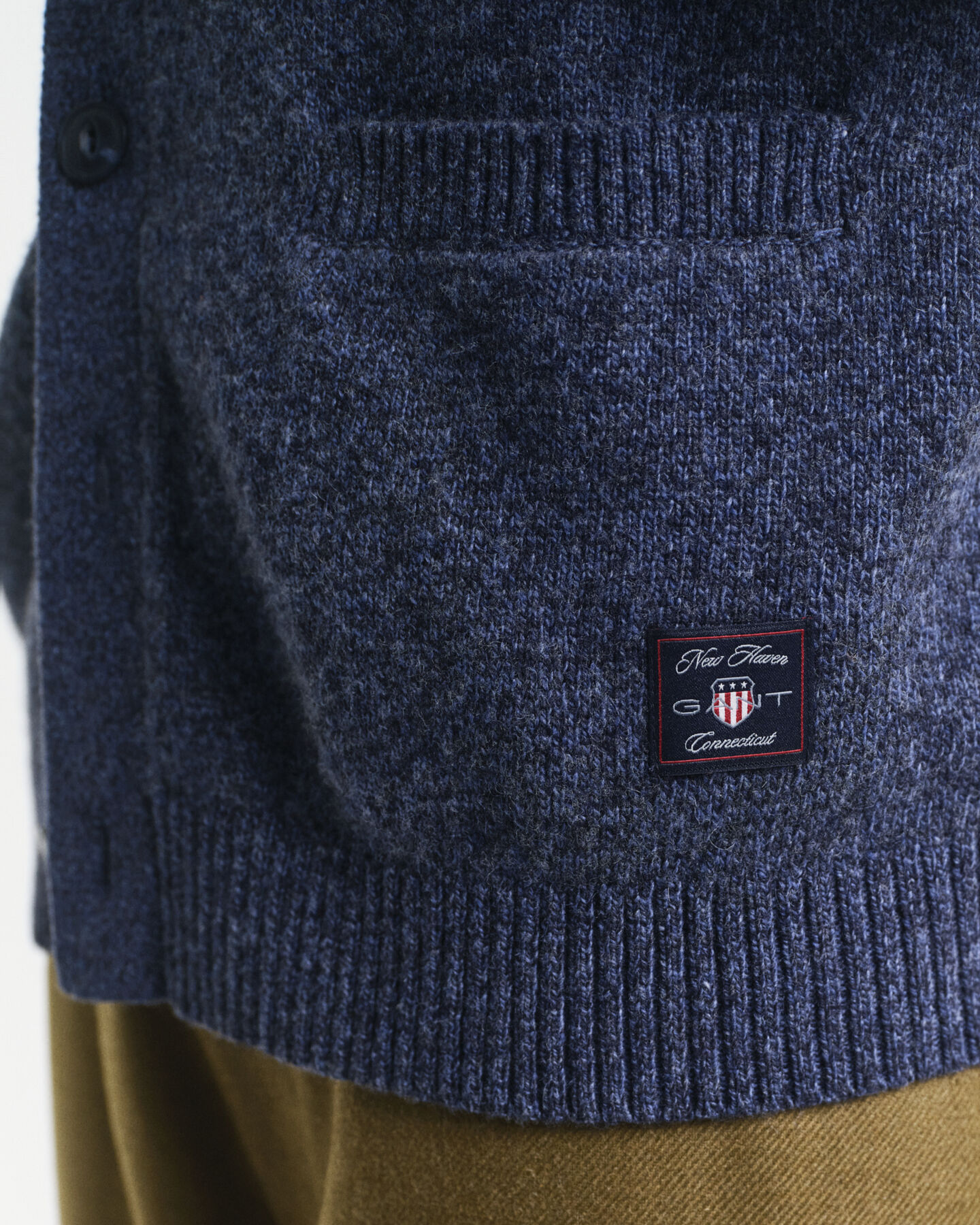 Cardigan en laine mélangée moulinée