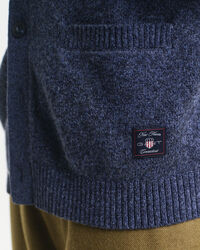 Cardigan en laine mélangée moulinée