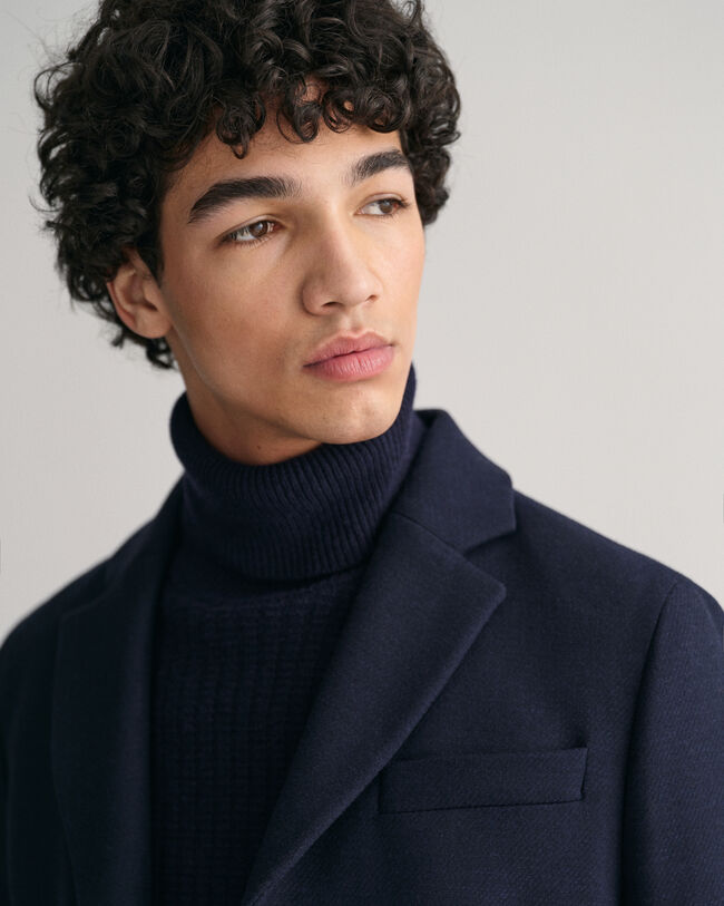 Tailored Fit klassieke wollen bovenjas