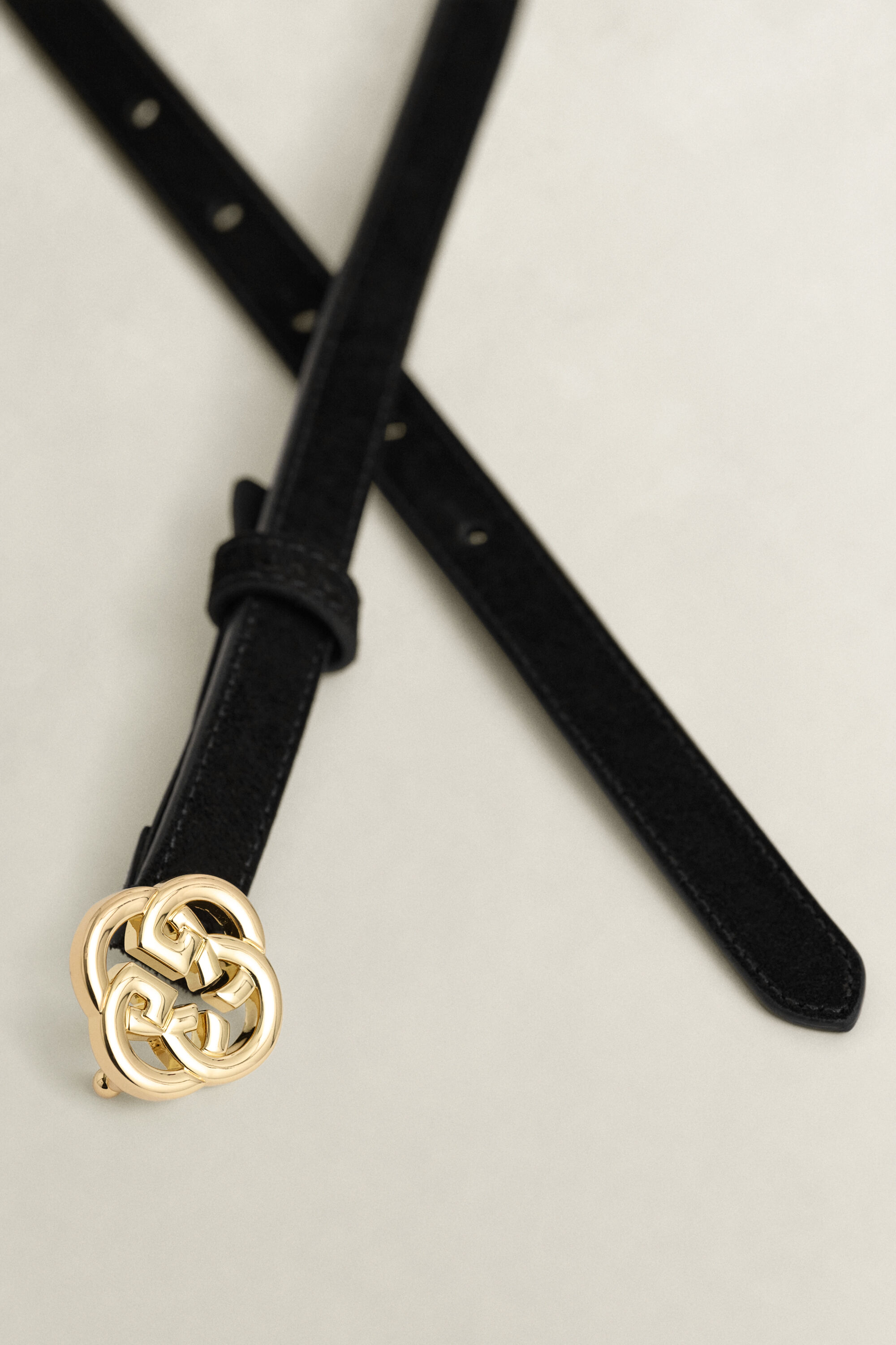 Ceinture en daim avec motif monogramme