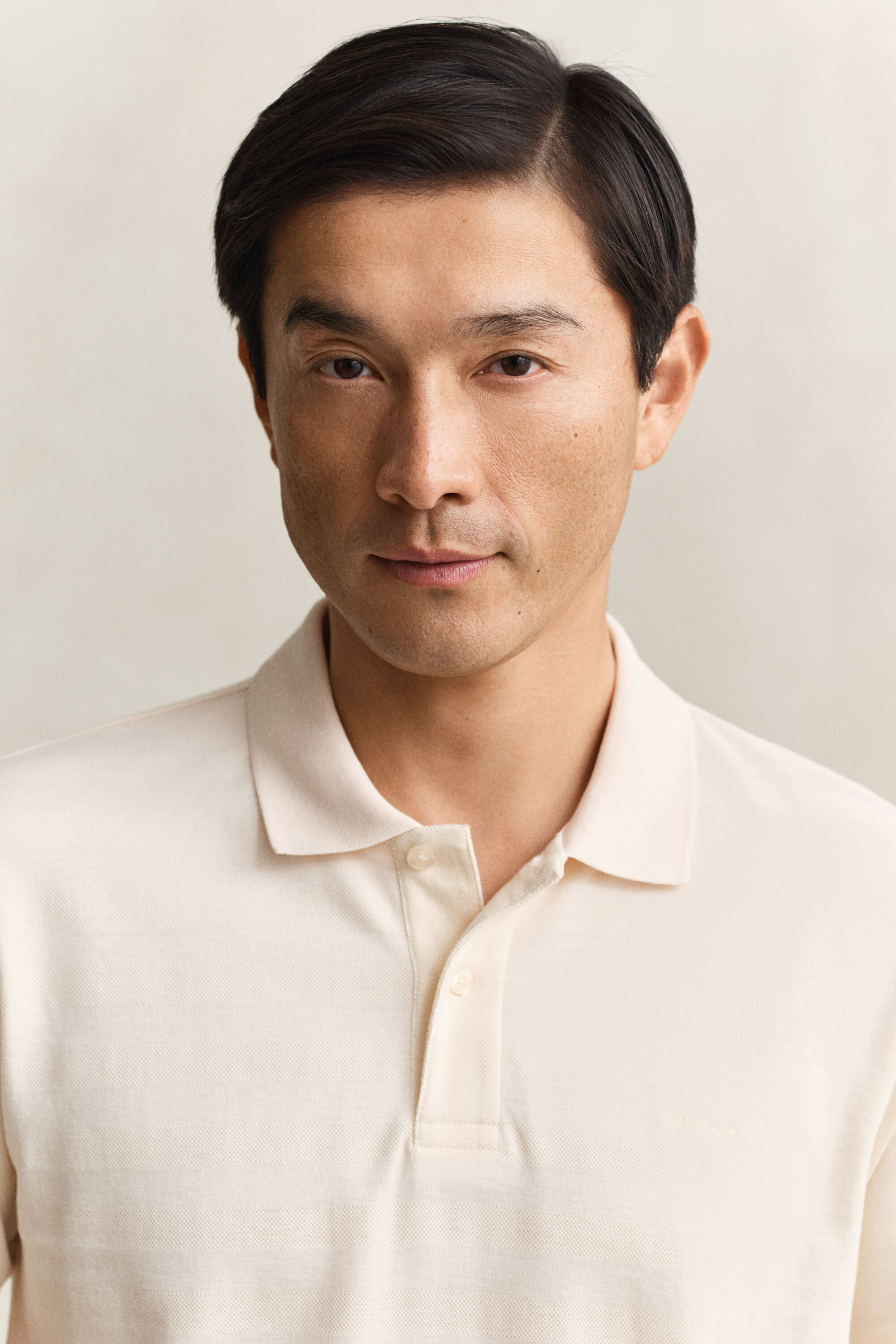 Polo texturé à rayures