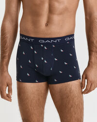 Set van drie boxershorts met botenprint