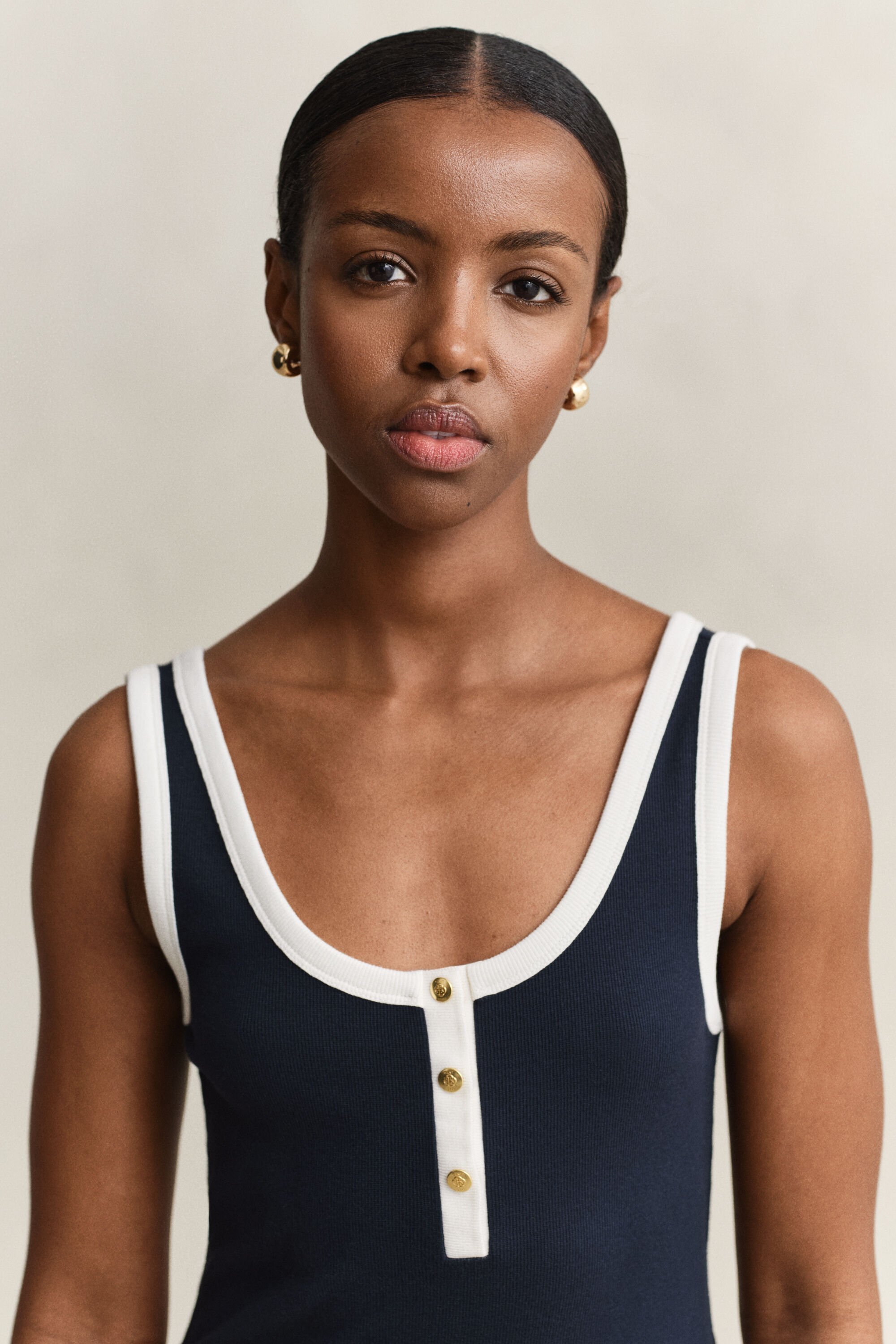 Robe débardeur côtelée