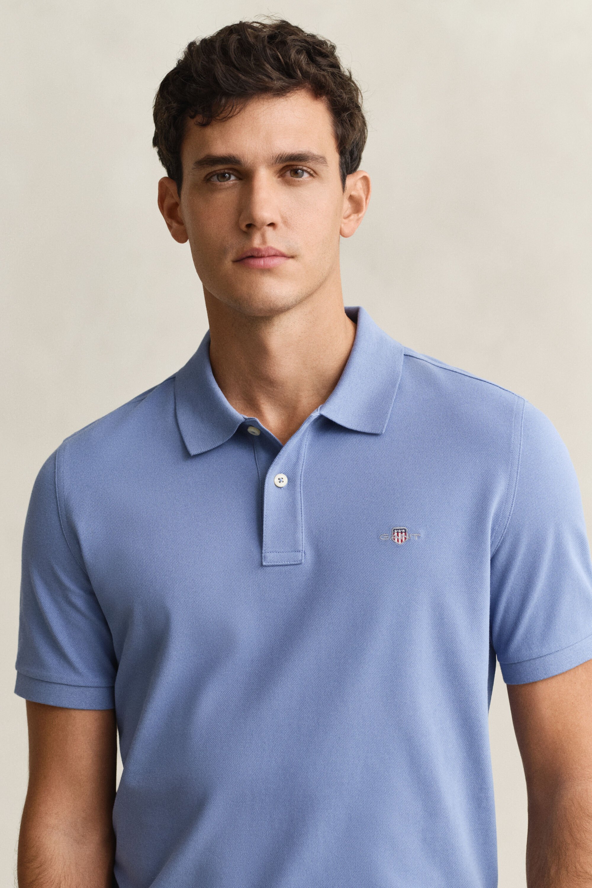 Regular Fit Shield piqué poloshirt