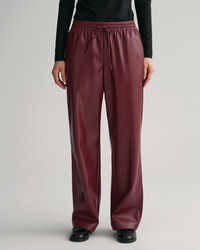 Pantalon relaxed fit en similicuir Pull-On