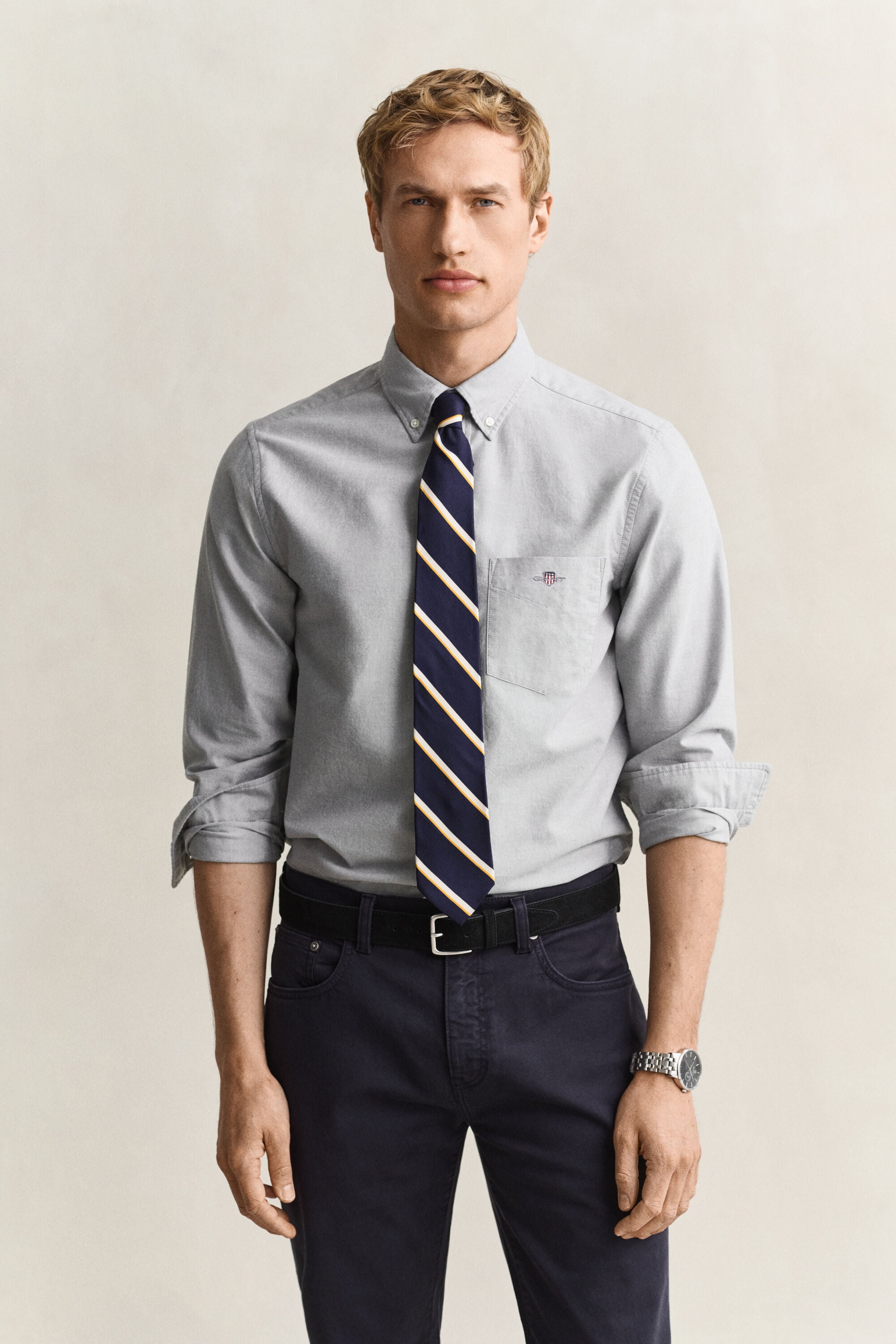 Chemise coupe regular en coton Oxford classique